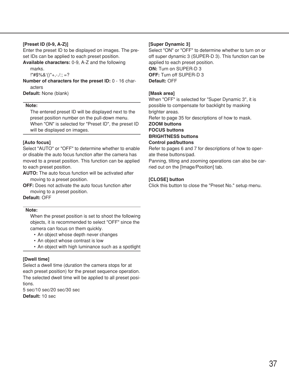 Panasonic WV-NS202 User Manual | Page 37 / 79