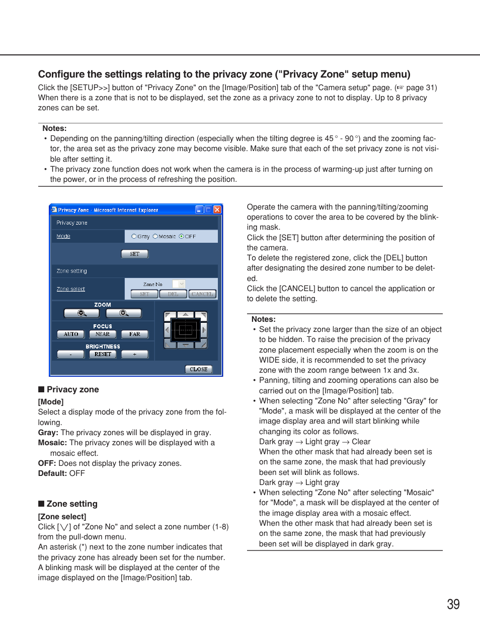 Panasonic WV-NS202 User Manual | Page 39 / 79