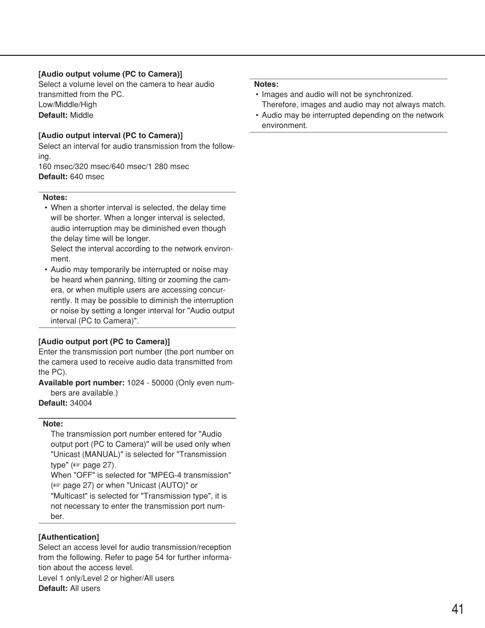 Panasonic WV-NS202 User Manual | Page 41 / 79