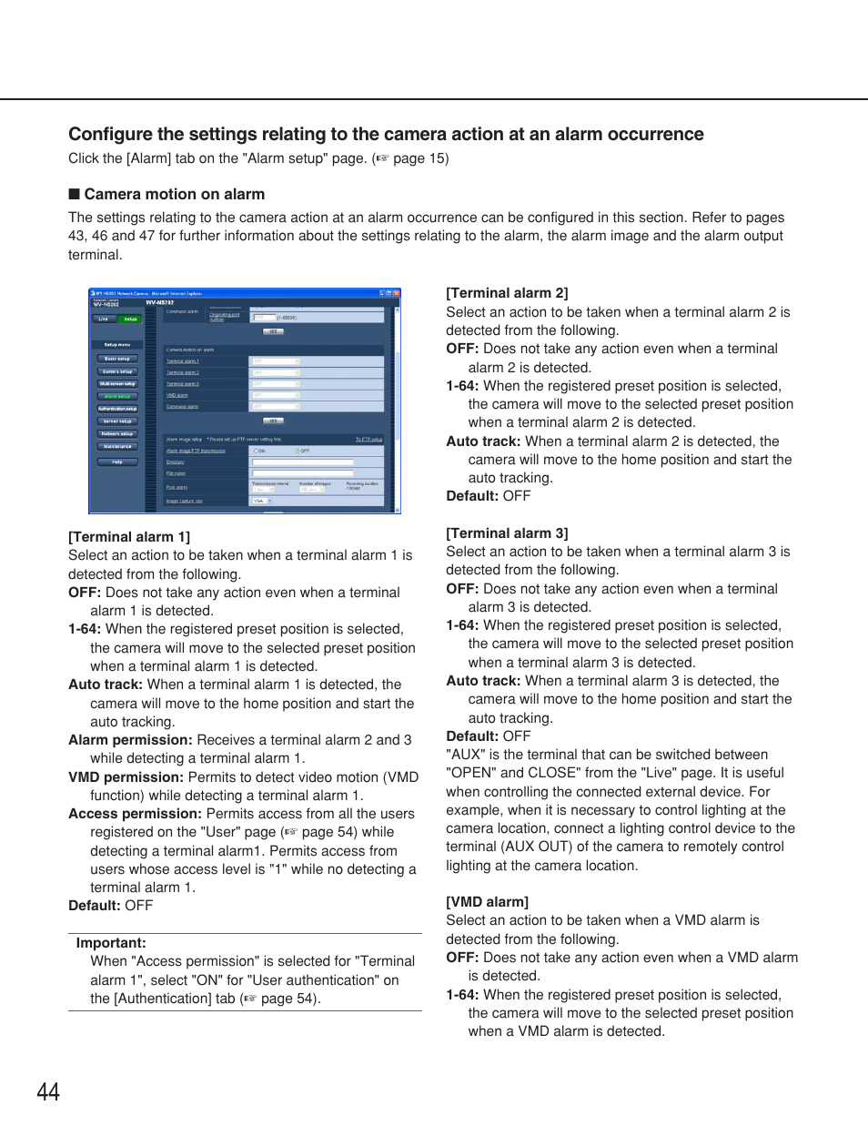 Panasonic WV-NS202 User Manual | Page 44 / 79