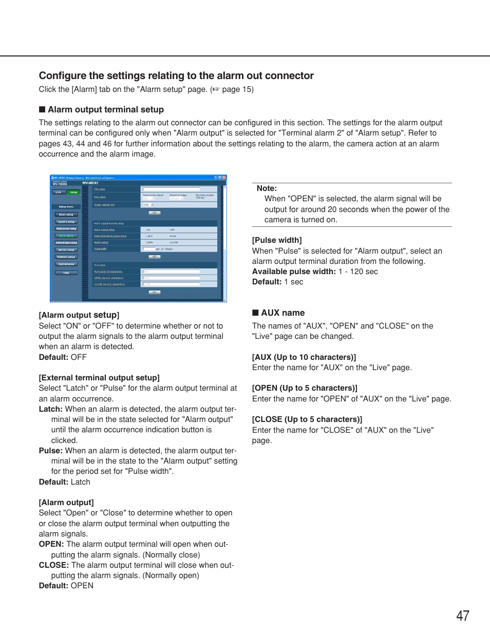 Panasonic WV-NS202 User Manual | Page 47 / 79