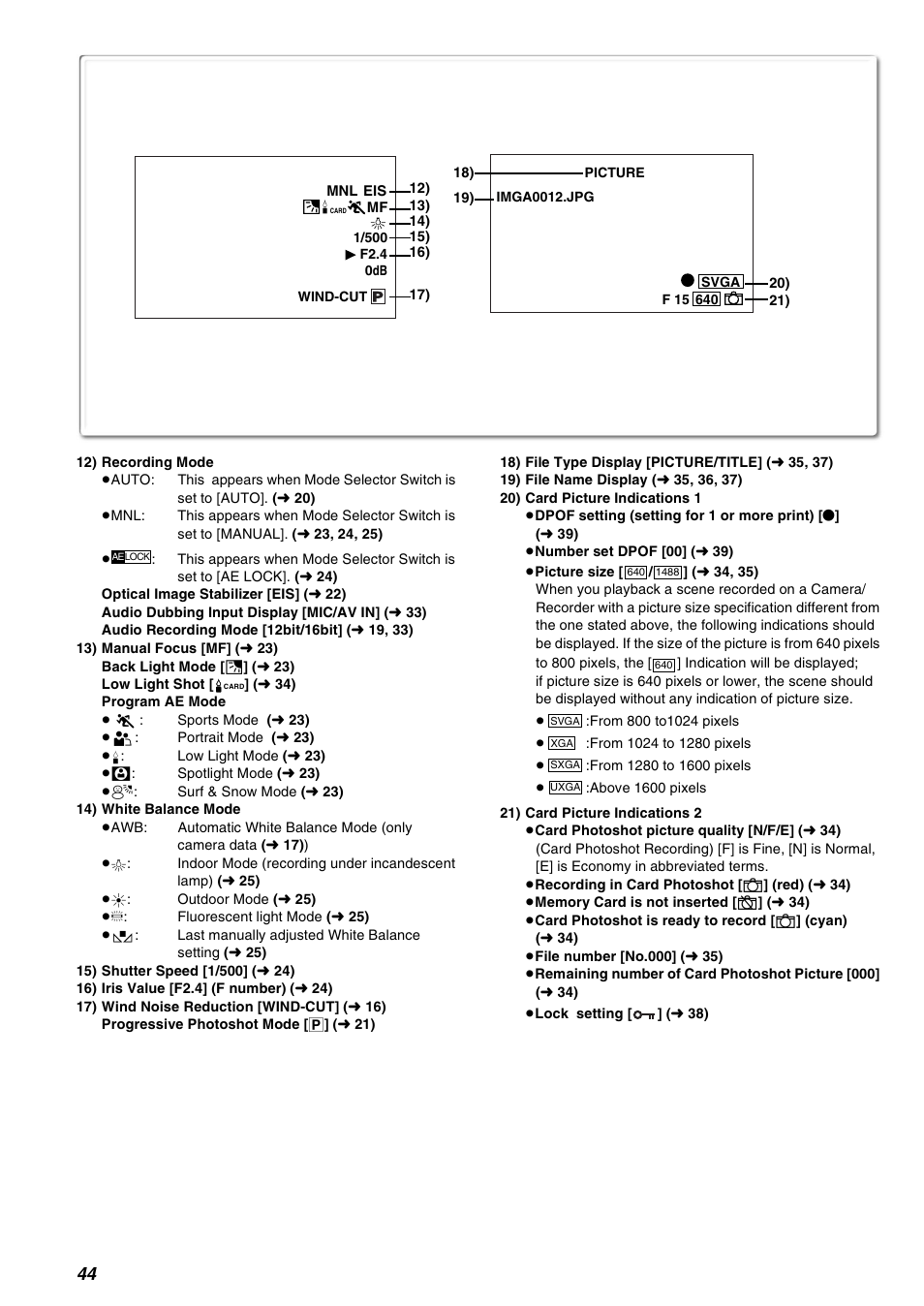 Panasonic AG-EZ50UP User Manual | Page 44 / 58