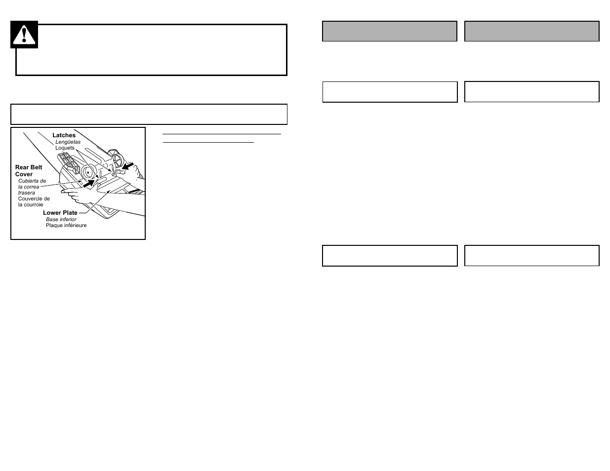 Removing and installing lower plate, Warning | Panasonic MC-V5258 User Manual | Page 24 / 44