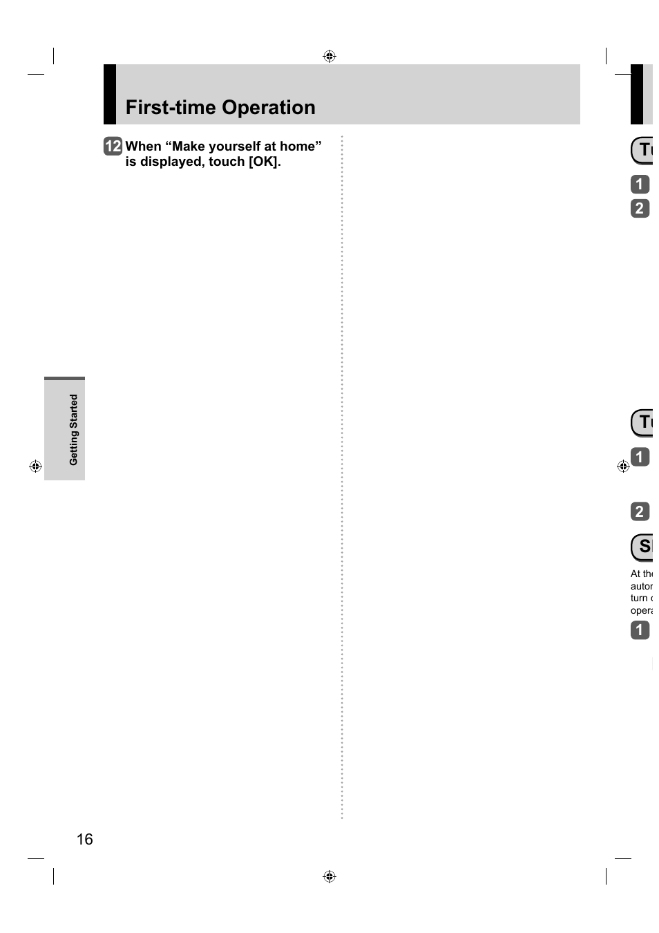 First-time operation | Panasonic FZ-A1 series User Manual | Page 16 / 40