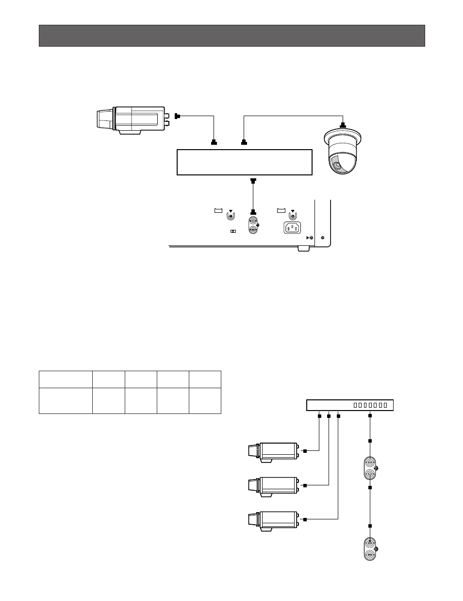 Connections, Connection with the camera site, Multiple monitor connection | Panasonic WV-BM1790 User Manual | Page 6 / 9