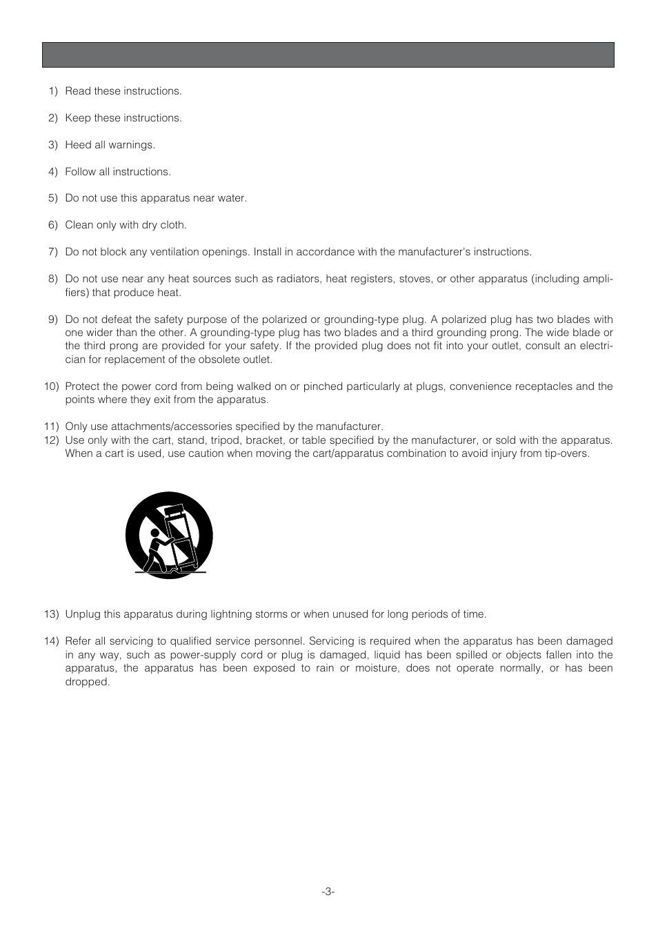 Important safety instructions | Panasonic WV-NP472 User Manual | Page 3 / 47