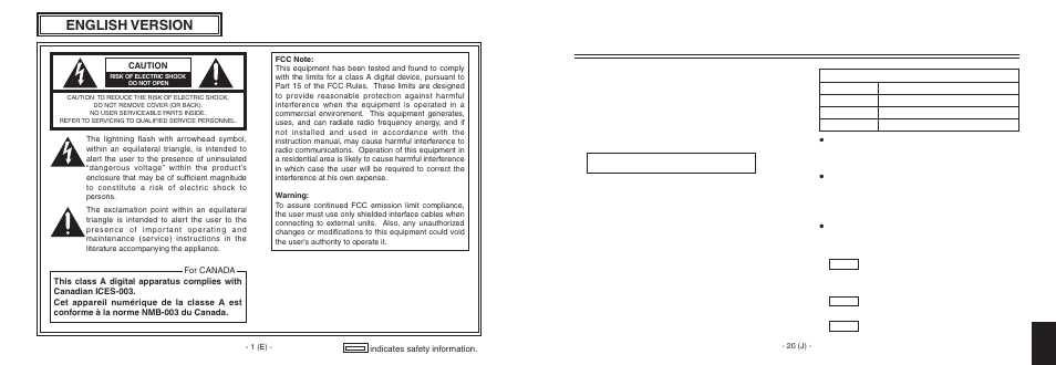 English version | Panasonic AW-IF400G User Manual | Page 2 / 22