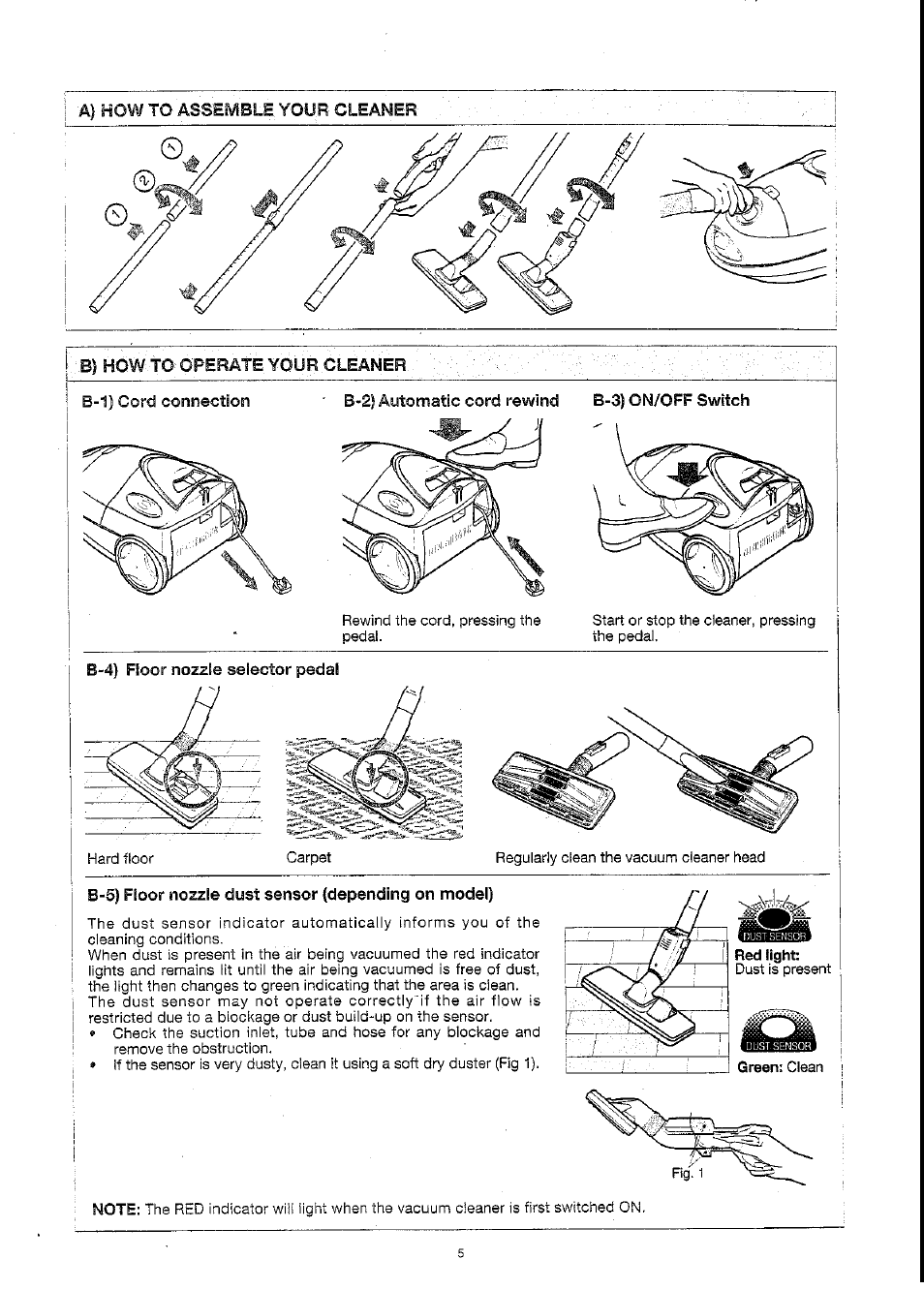 Assemble, Cleaner | Panasonic MC-E871 User Manual | Page 5 / 8