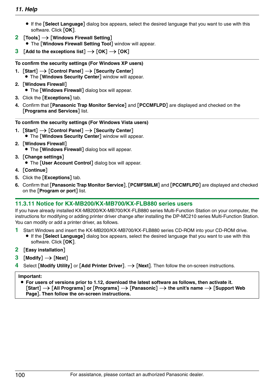 Panasonic DPMC210 User Manual | Page 100 / 128