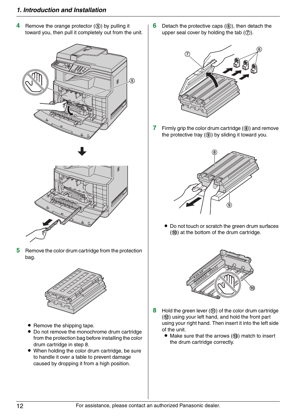 Panasonic DPMC210 User Manual | Page 12 / 128