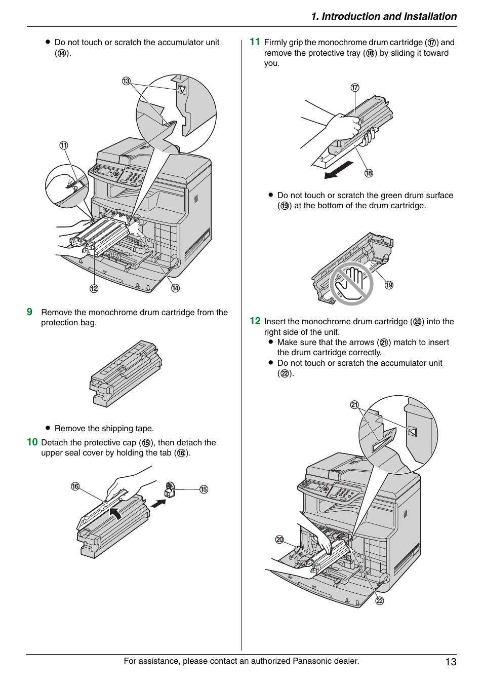 Panasonic DPMC210 User Manual | Page 13 / 128