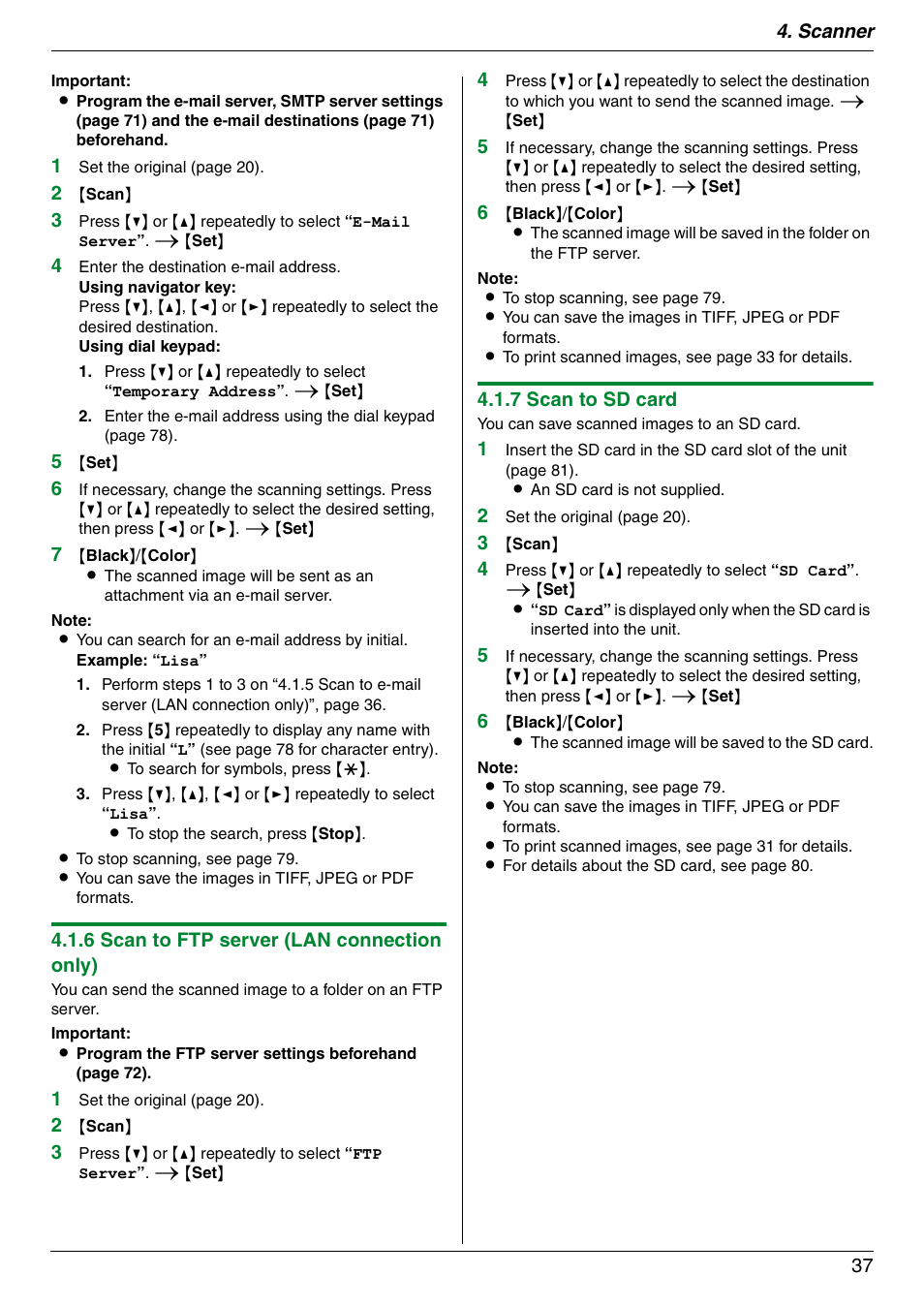 Panasonic DPMC210 User Manual | Page 37 / 128