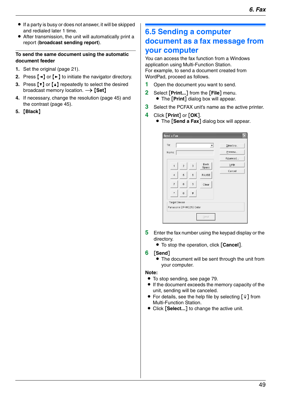 Panasonic DPMC210 User Manual | Page 49 / 128