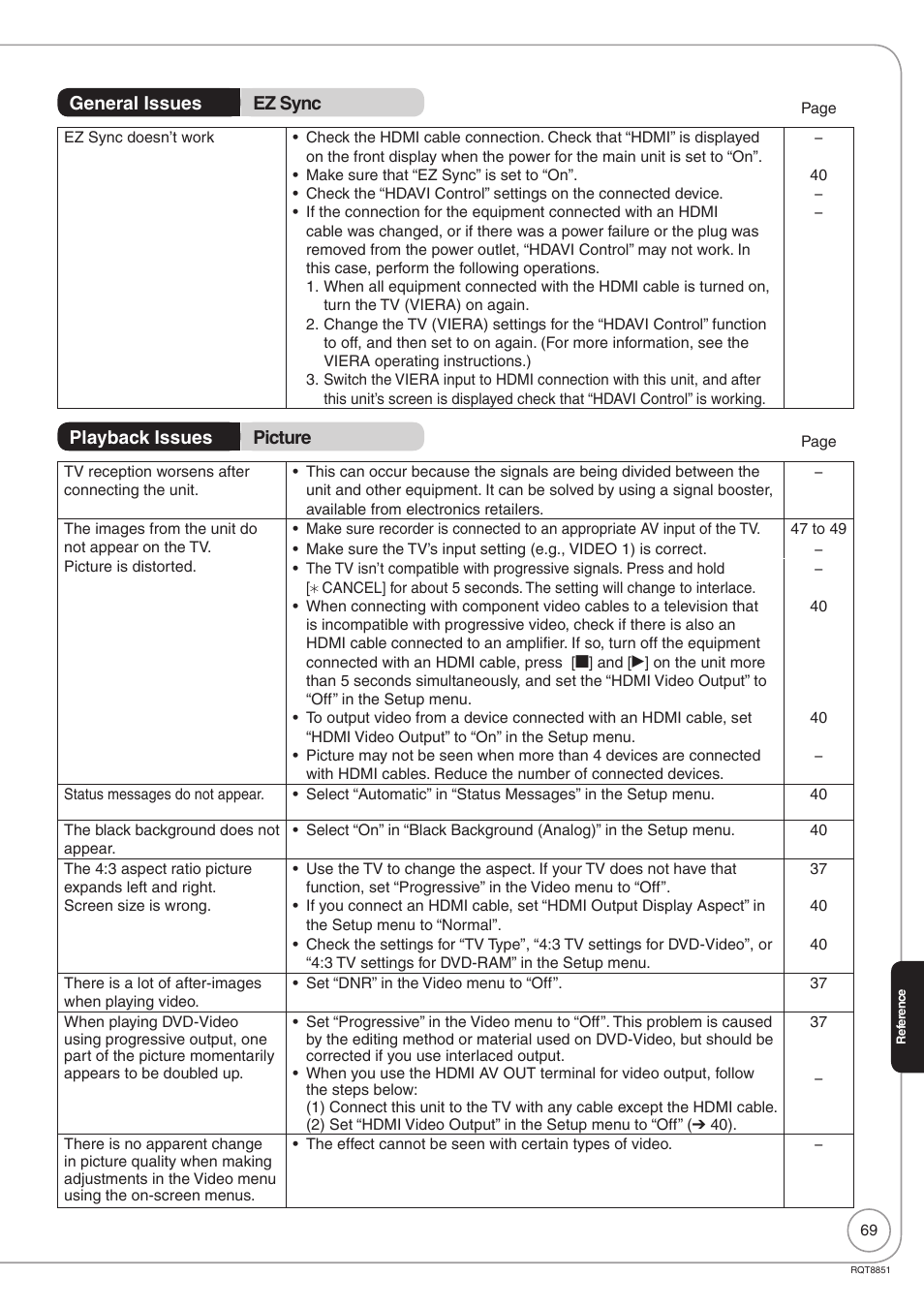 Panasonic DIGA DMR-EZ27 User Manual | Page 69 / 84