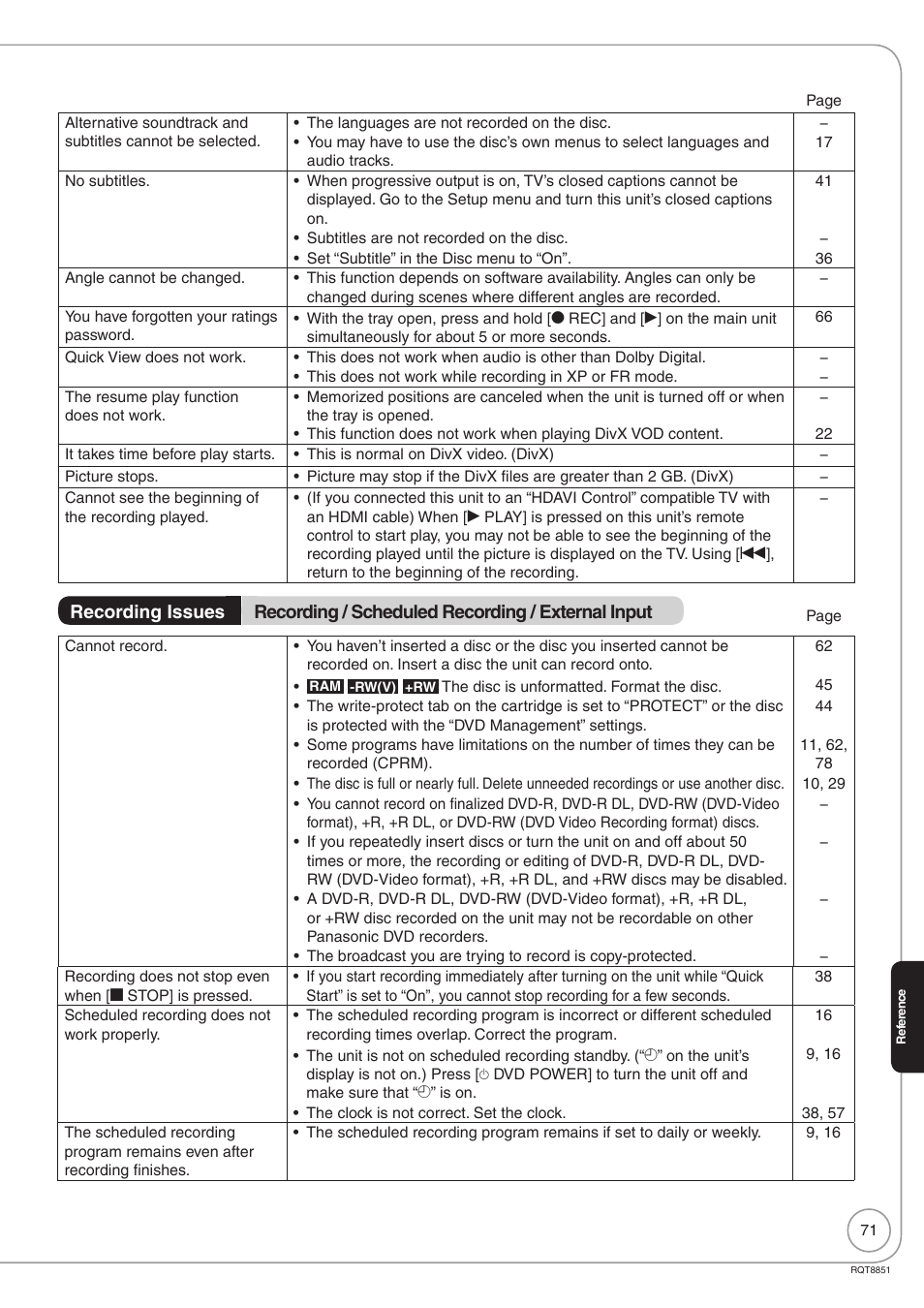 Panasonic DIGA DMR-EZ27 User Manual | Page 71 / 84