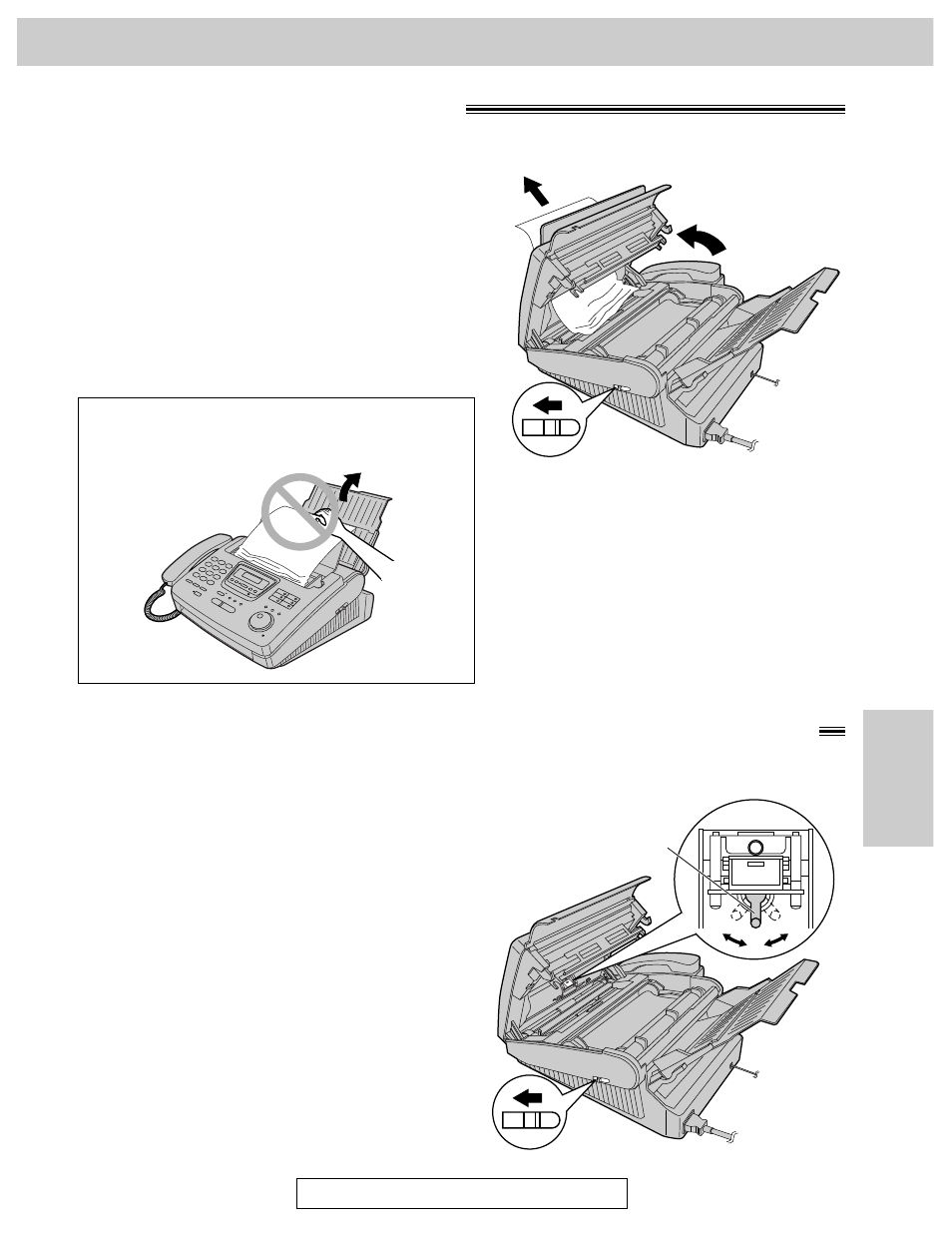 Sending document jams | Panasonic KX-FP270 User Manual | Page 117 / 144