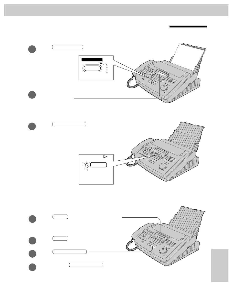 Comienzo rápido en español, Operación del sistema de contestación, Encendida | Parpadeando/ encendida | Panasonic KX-FP270 User Manual | Page 137 / 144