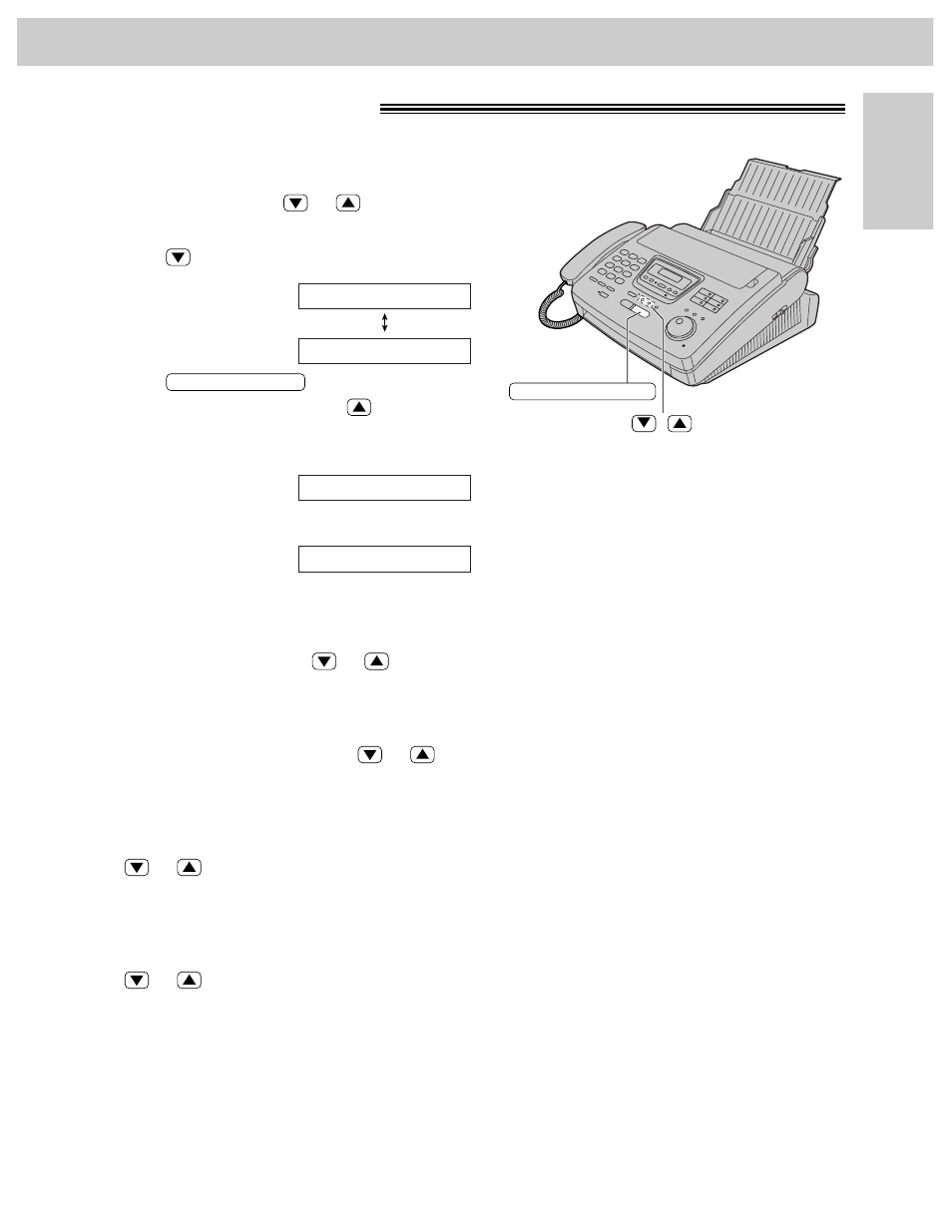 Volumes, Adjusting volumes, Ringer volume | Handset receiver volume, Speaker volume, Fax voice guidance volume, Answering device volume | Panasonic KX-FP270 User Manual | Page 33 / 144