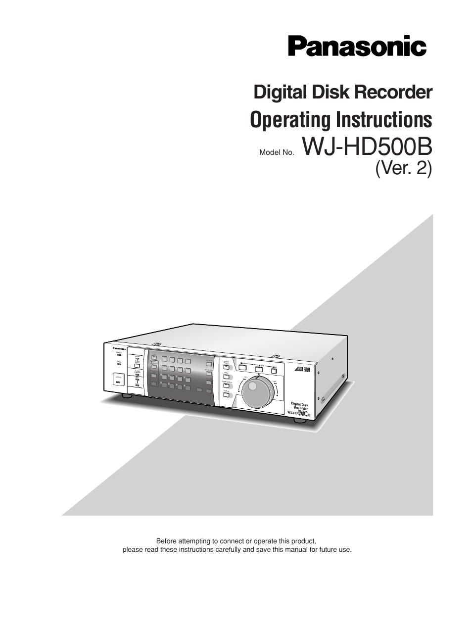 Panasonic WJ-HD500B User Manual | 104 pages