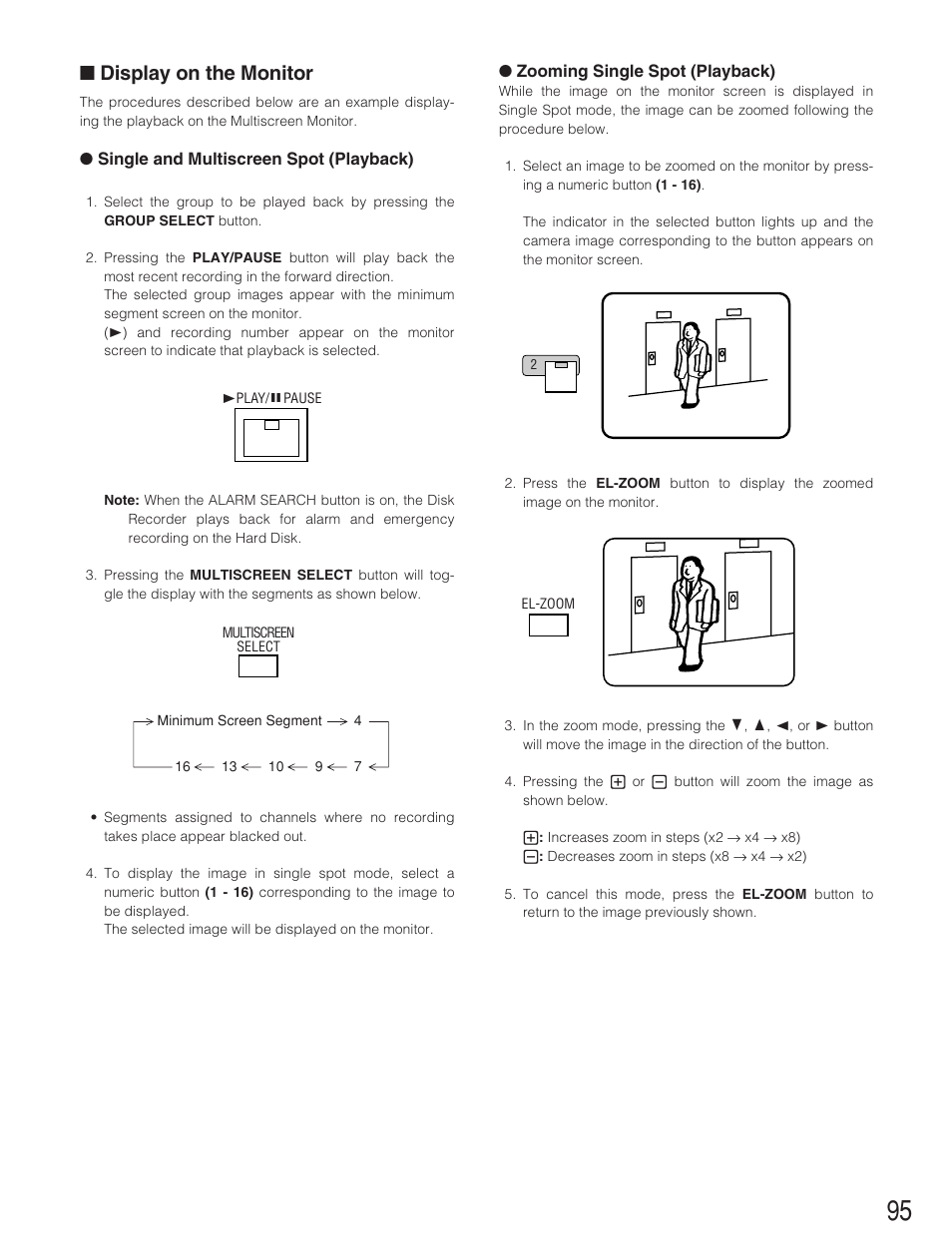 Display on the monitor | Panasonic WJ-HD500B User Manual | Page 95 / 104