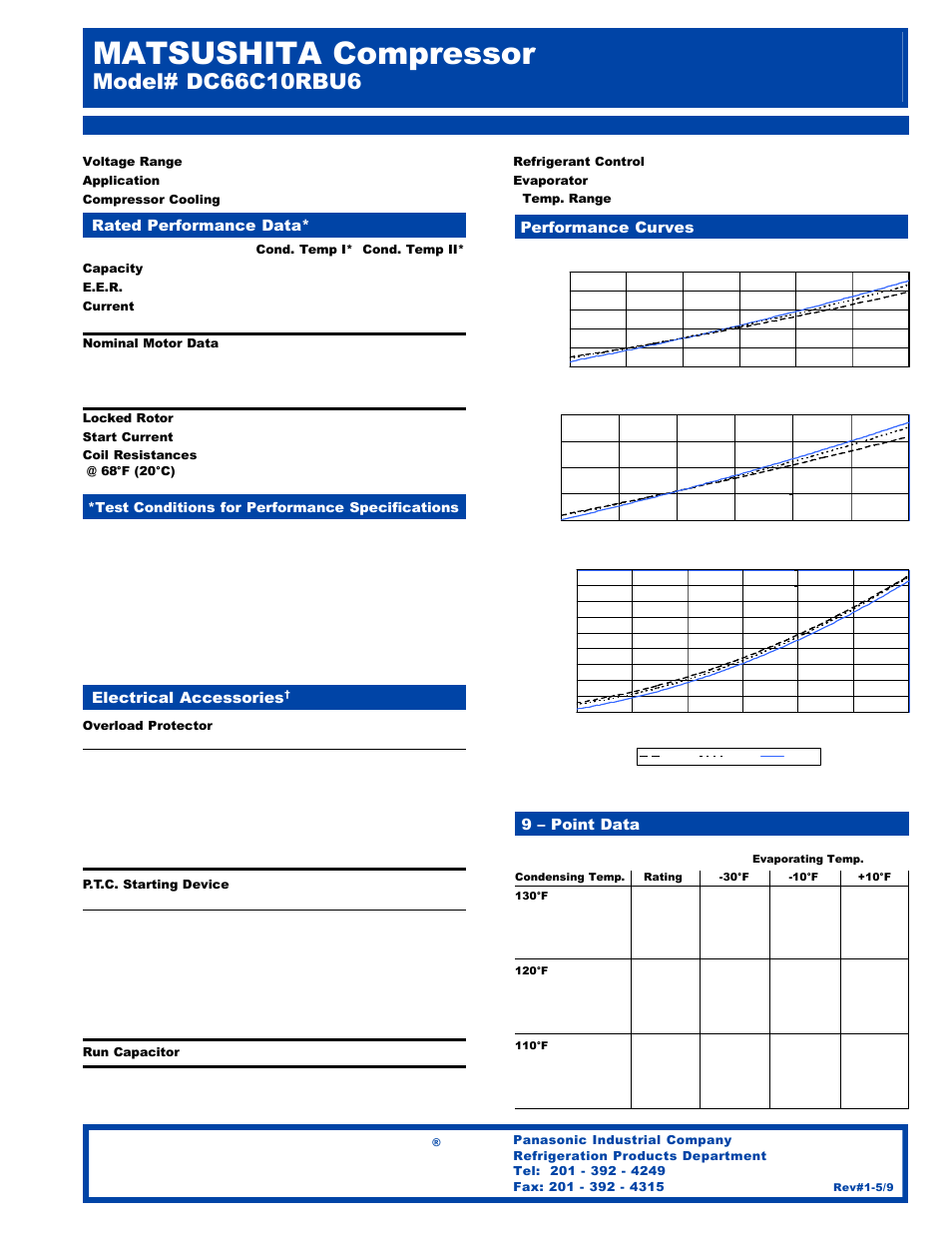 Panasonic DC66C10RCU6 User Manual | 2 pages