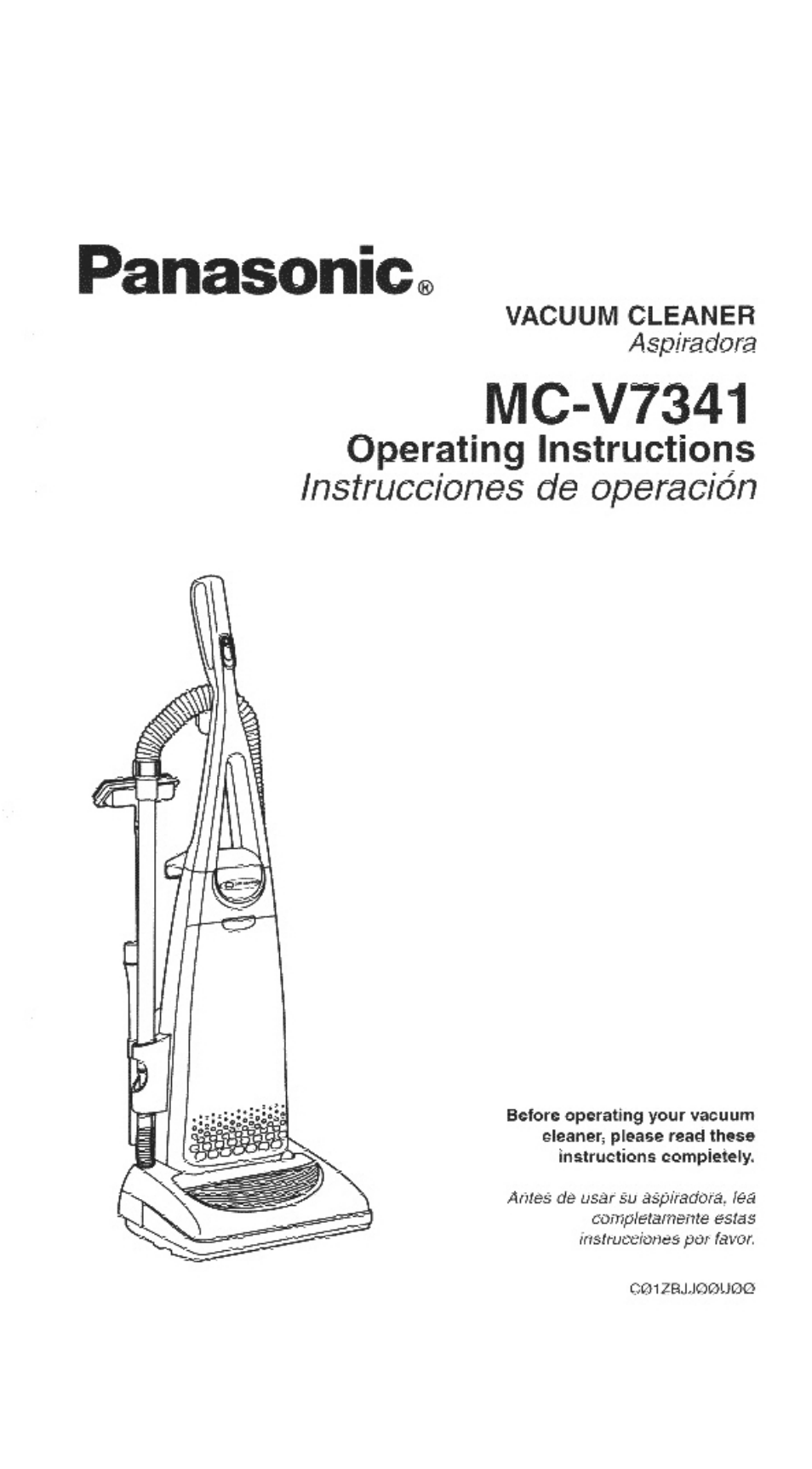 Panasonic MC-V7341 User Manual | 28 pages