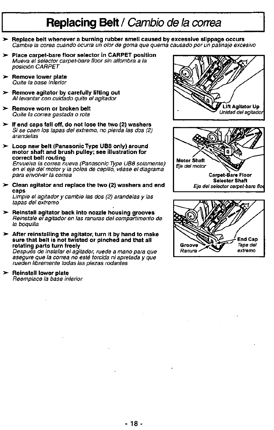Panasonic MC-V7341 User Manual | Page 18 / 28