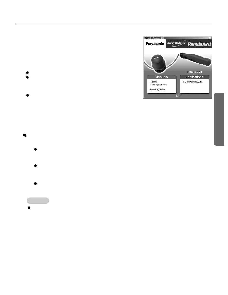Installing the software, Installing the interactive panaboard software, Uninstalling the software | Panasonic KX-BP800 User Manual | Page 27 / 86