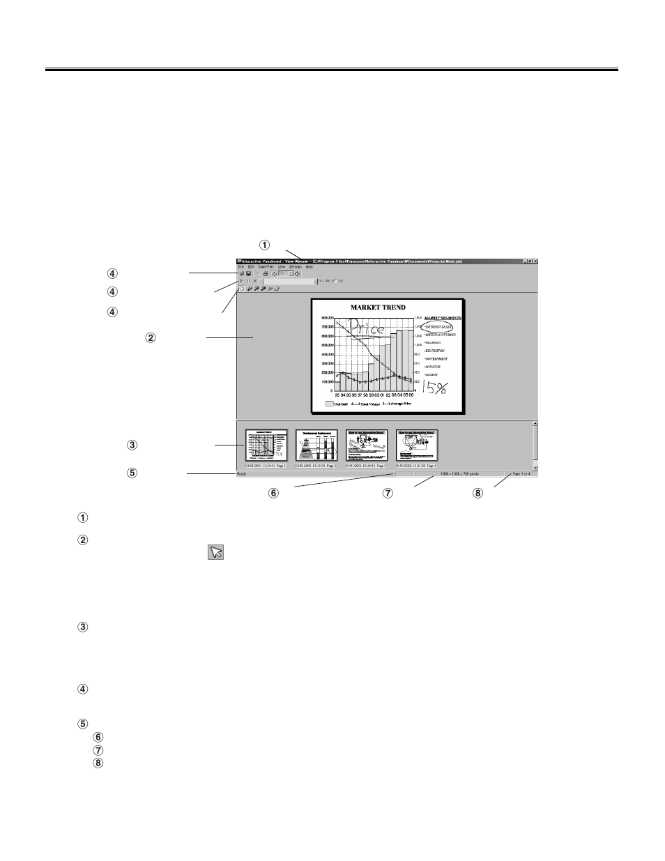 About view window, 42 projector mode | Panasonic KX-BP800 User Manual | Page 42 / 86