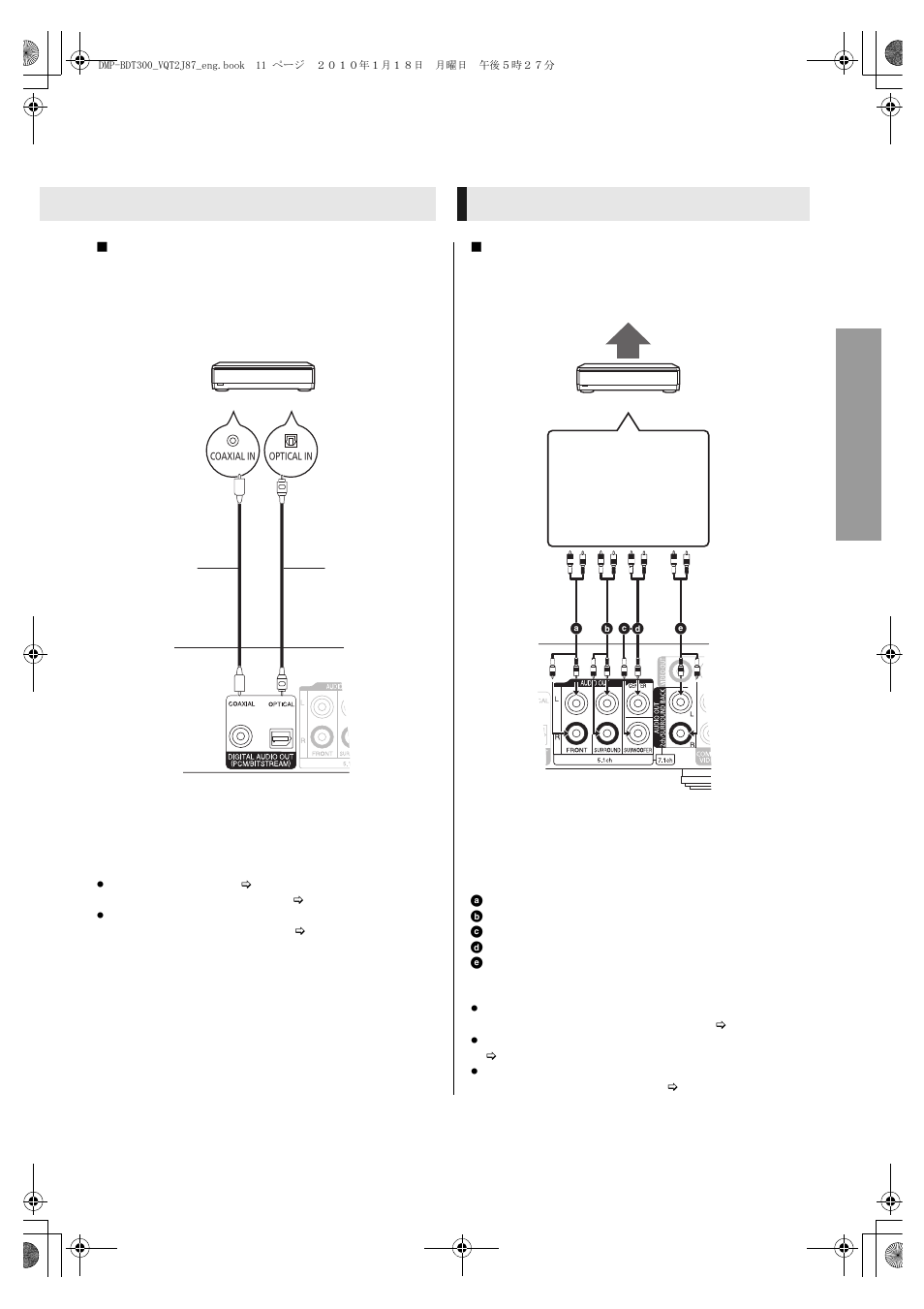 Analog audio | Panasonic DMP-BDT350 User Manual | Page 11 / 49