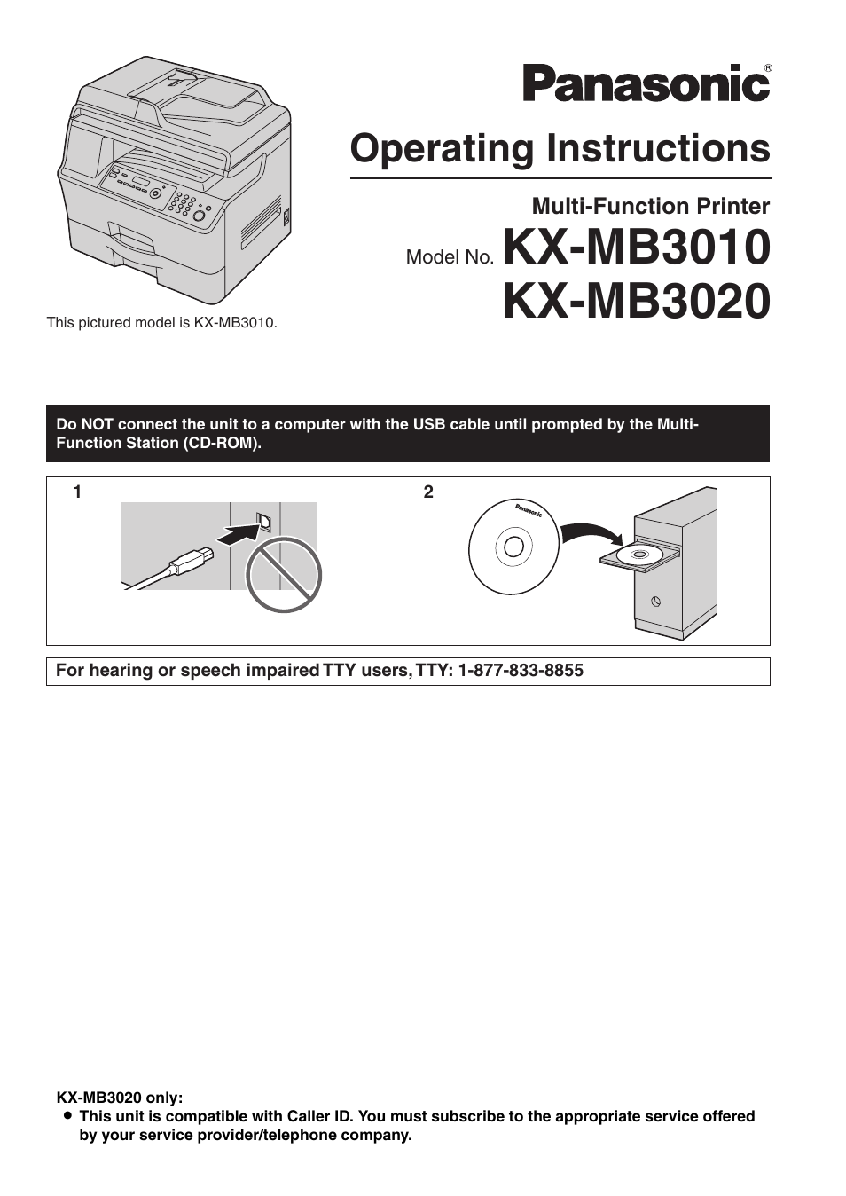 Panasonic KX-MB3020 User Manual | 116 pages