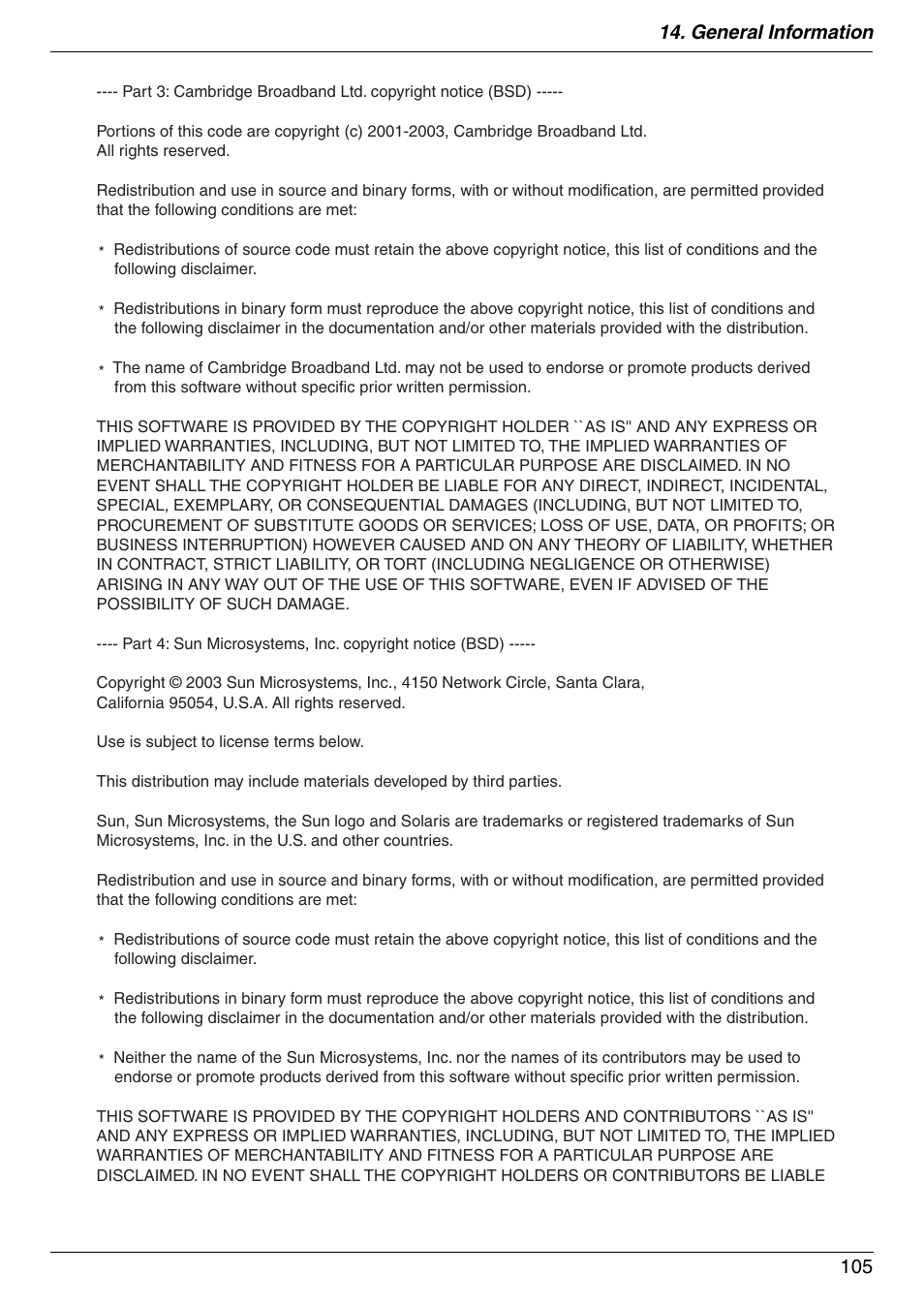 General information 105 | Panasonic KX-MB3020 User Manual | Page 105 / 116