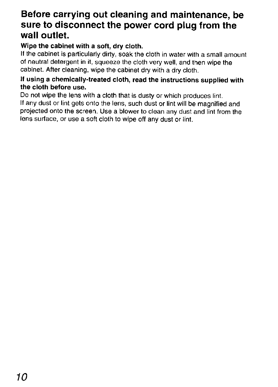 Panasonic DIGITAL MULTIMEDIA PROJECTOR PT-L501XU User Manual | Page 10 / 64