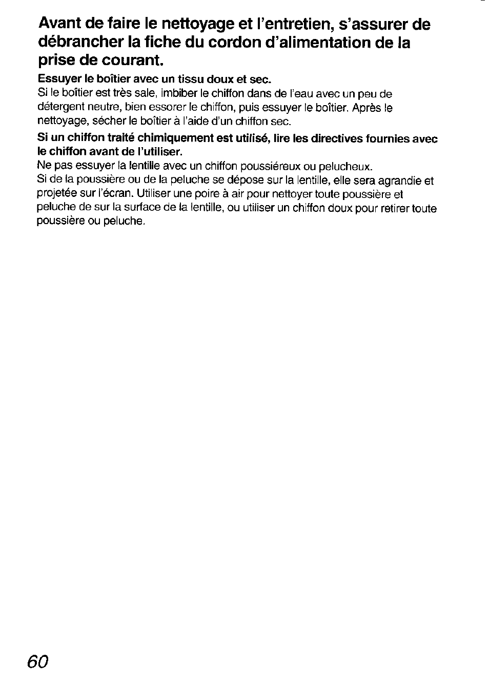 Panasonic DIGITAL MULTIMEDIA PROJECTOR PT-L501XU User Manual | Page 60 / 64