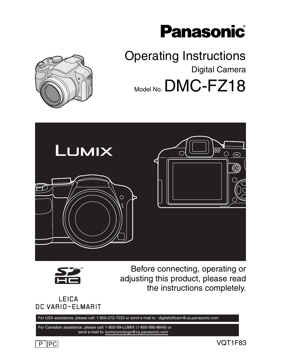 Panasonic DMC-FZ18 User Manual | 171 pages