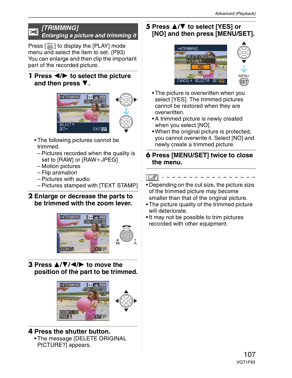 Trimming | Panasonic DMC-FZ18 User Manual | Page 107 / 171