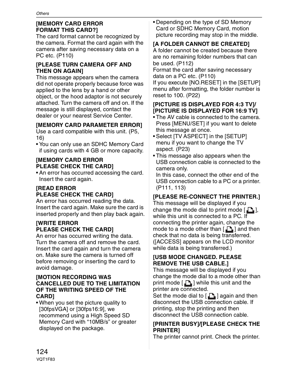 Panasonic DMC-FZ18 User Manual | Page 124 / 171