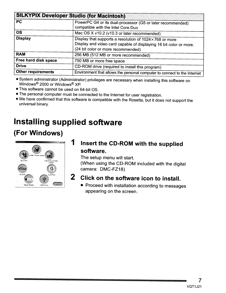 Installing the software | Panasonic DMC-FZ18 User Manual | Page 155 / 171
