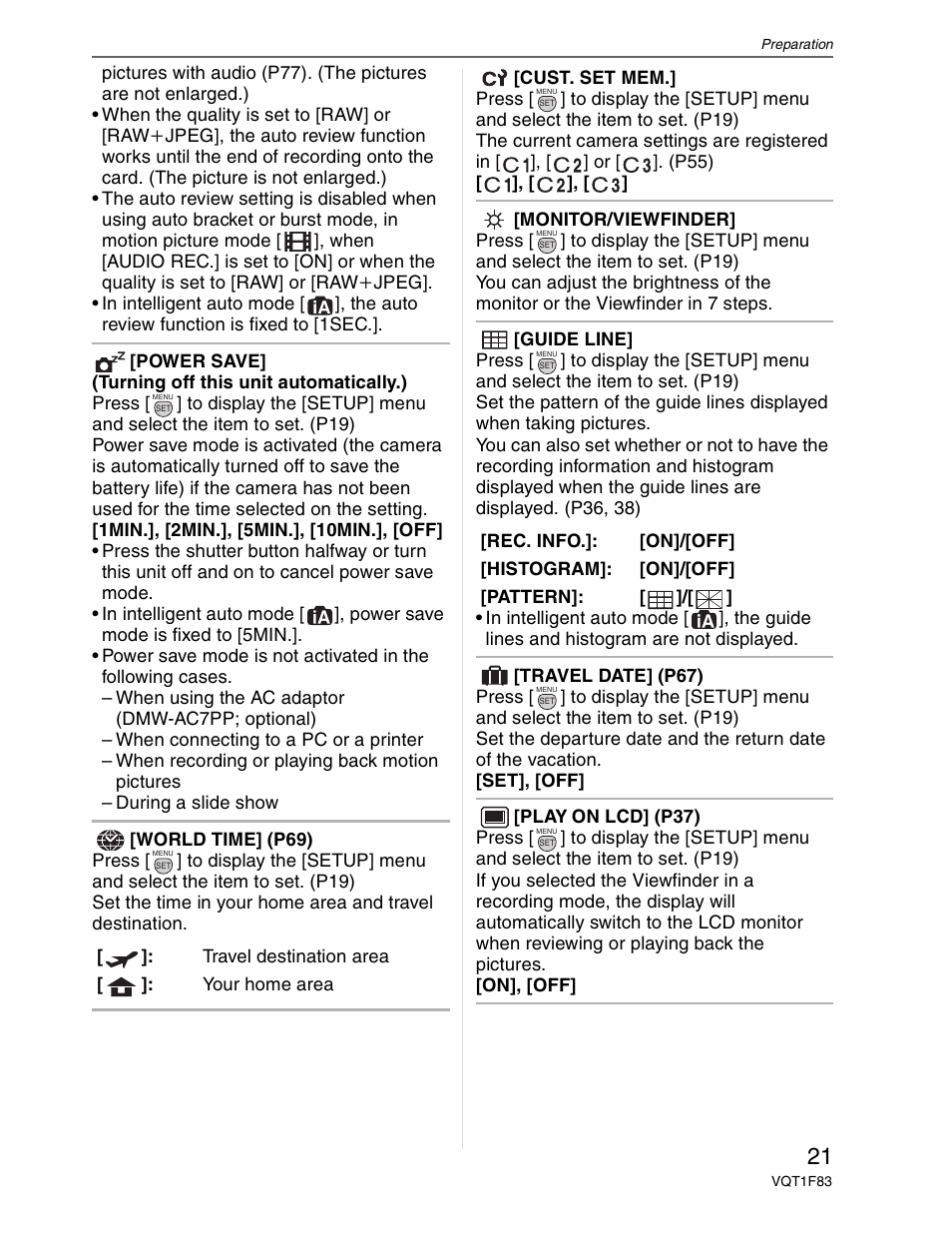 Panasonic DMC-FZ18 User Manual | Page 21 / 171