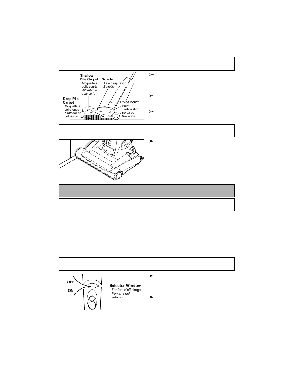 Automatic self adjusting nozzle, Edge cleaning, To operate cleaner | Power cord, On-off switch | Panasonic MC-V7600 User Manual | Page 16 / 56