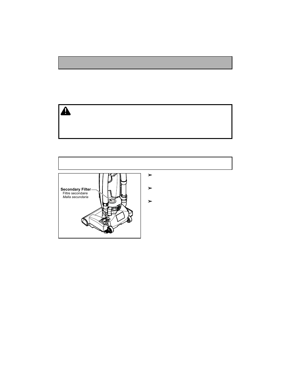 Routine care of cleaner, Cleaning secondary filter screen, Warning | Panasonic MC-V7600 User Manual | Page 28 / 56