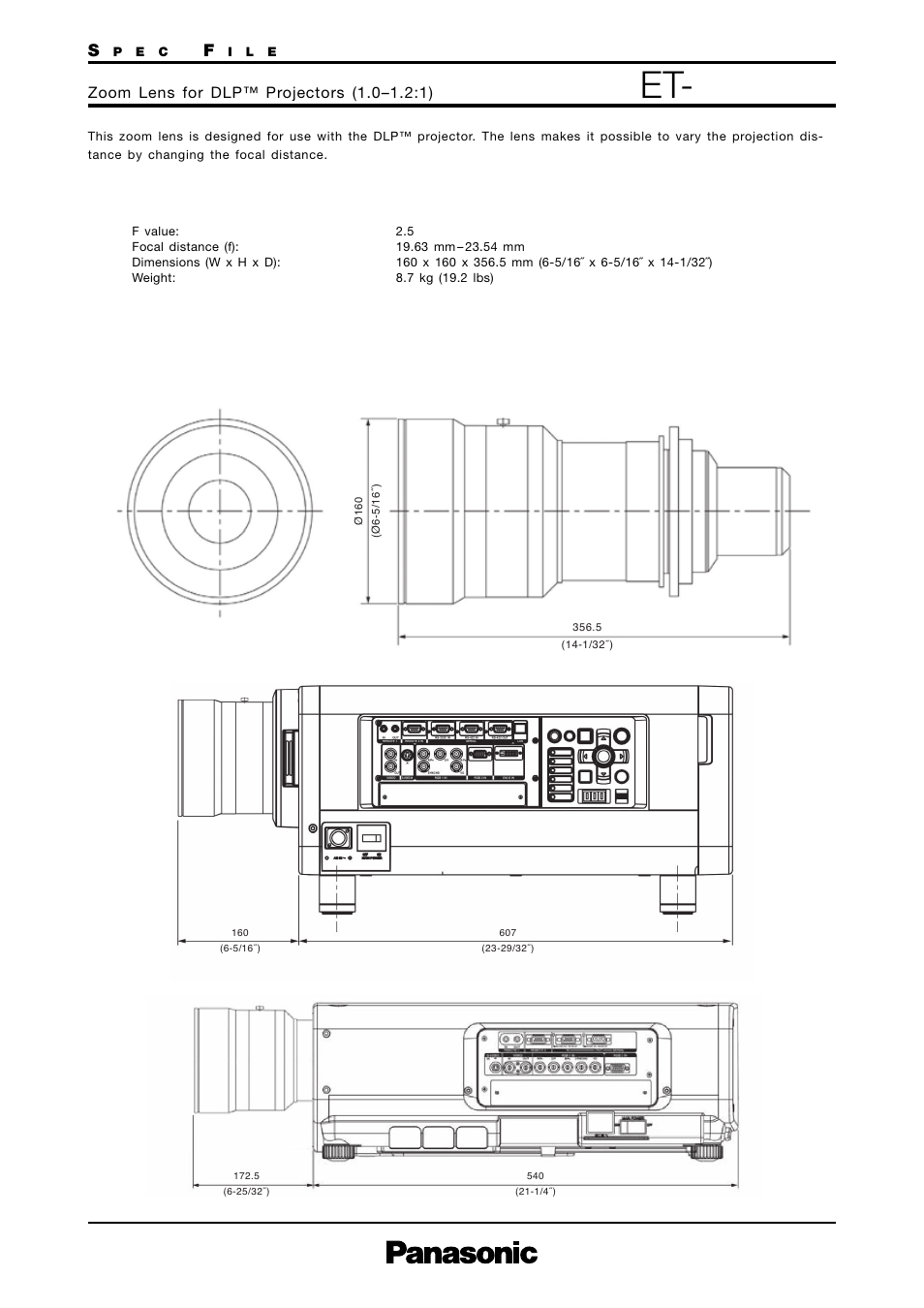 Panasonic ET-D75LE6 User Manual | 7 pages