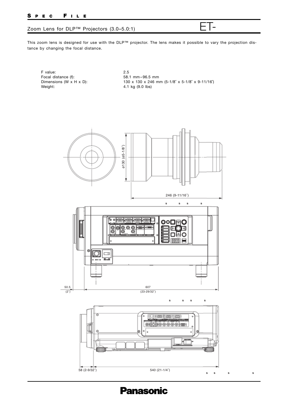 Et-d75le3, Et- d75le3 | Panasonic ET-D75LE6 User Manual | Page 4 / 7