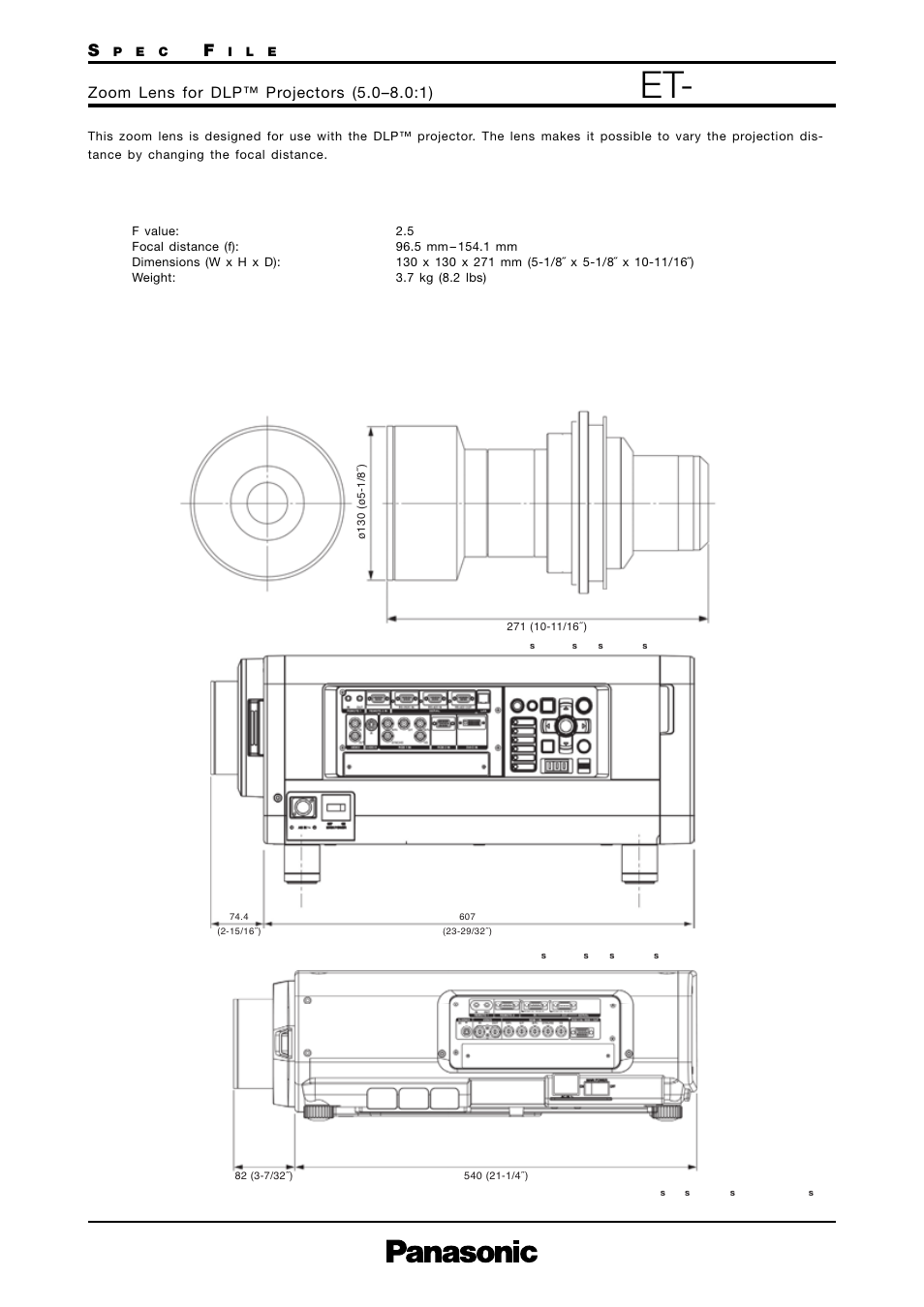 Et-d75le4, Et- d75le4 | Panasonic ET-D75LE6 User Manual | Page 5 / 7