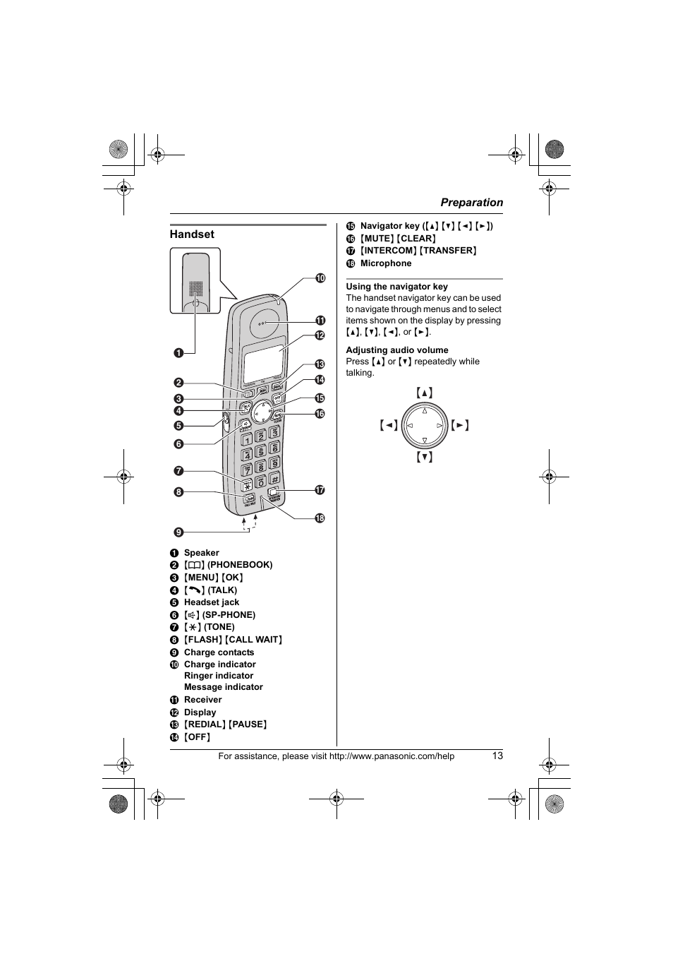 Panasonic KX-TG1034 User Manual | Page 13 / 52