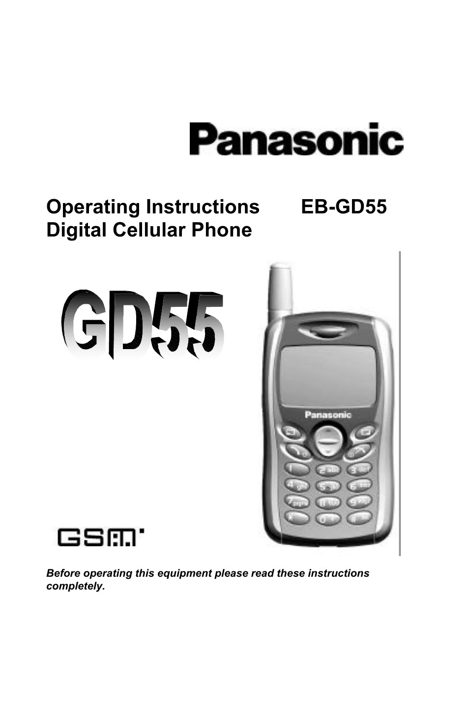 Panasonic EB-GD55 EN User Manual | 36 pages