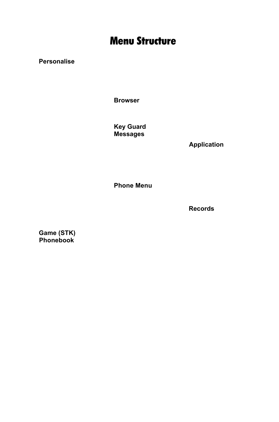 29 menu structure | Panasonic EB-GD55 EN User Manual | Page 29 / 36