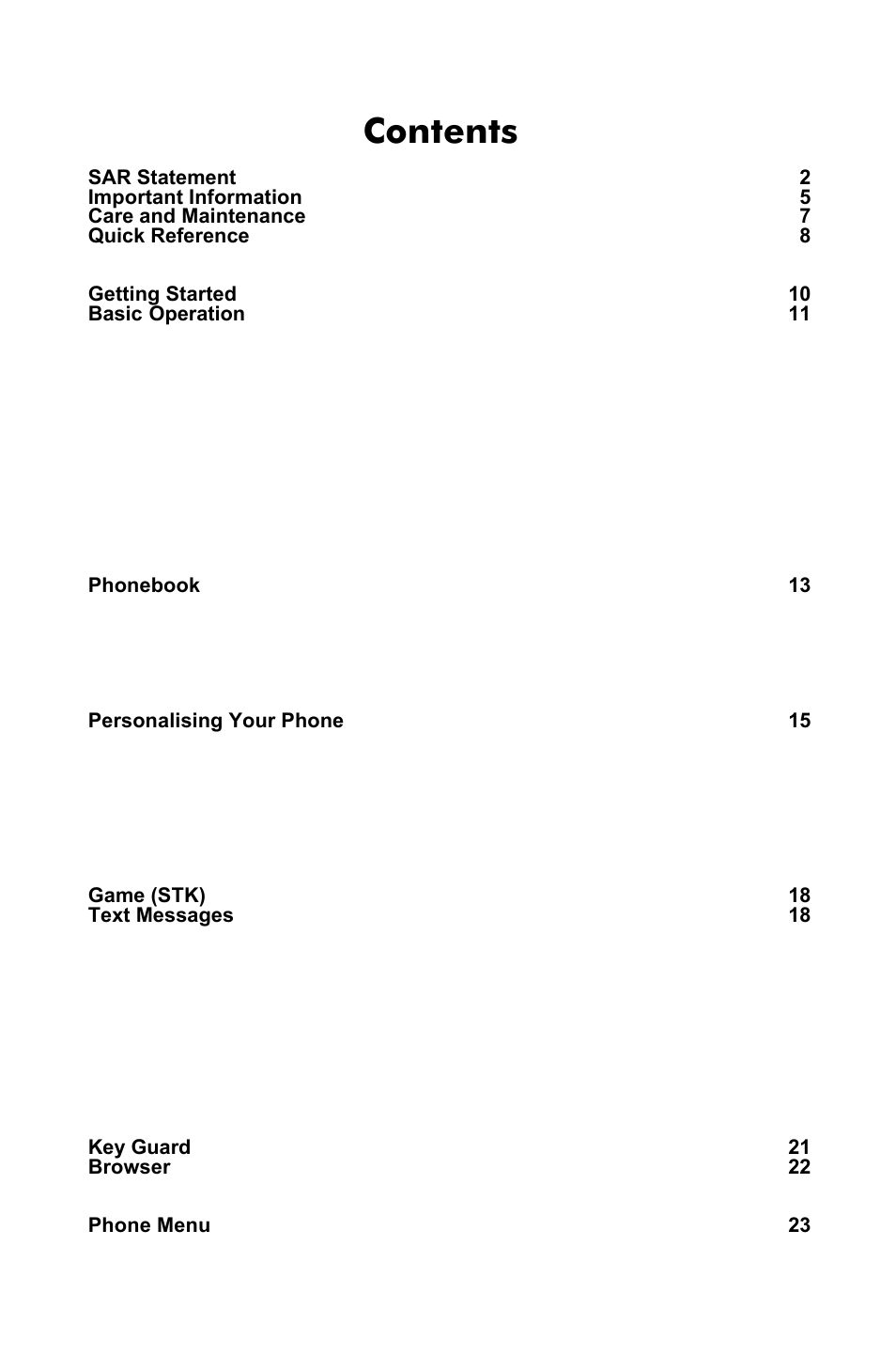 3contents | Panasonic EB-GD55 EN User Manual | Page 3 / 36