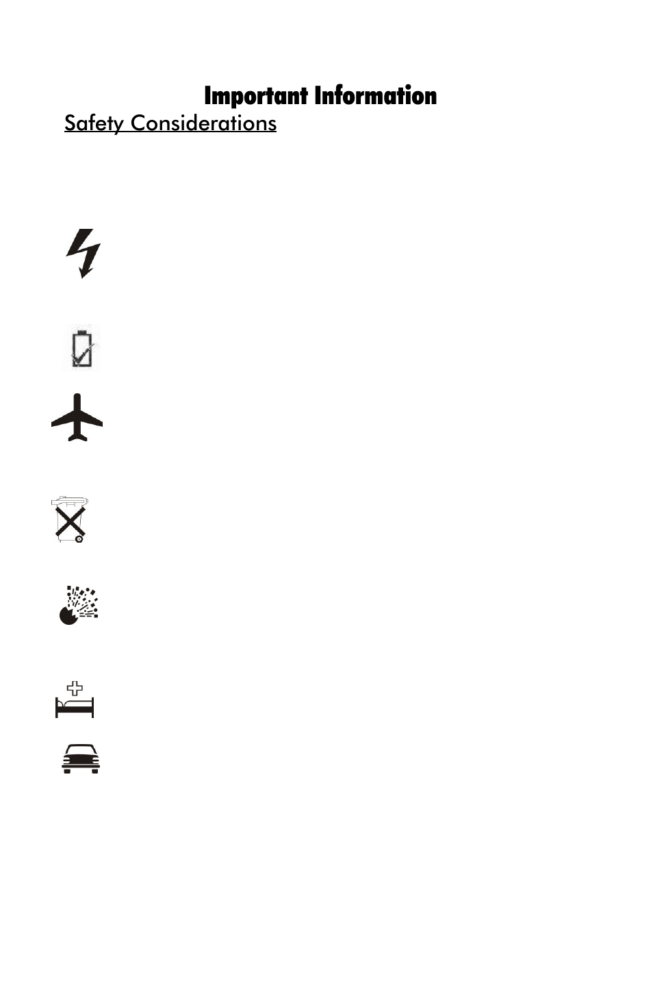 5important information, Safety considerations | Panasonic EB-GD55 EN User Manual | Page 5 / 36