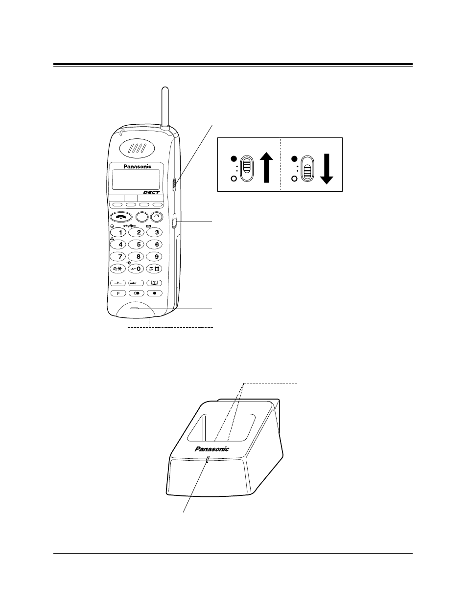 Location of controls, Charger (kx-a275), Headset jack charge contacts | Panasonic KX-TD1232CE User Manual | Page 5 / 58